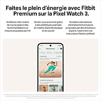 Montre Pixel Watch 3 (LTE + GPS) 41 mm de Google avec boîtier en aluminium argenté poli et bracelet de sport porcelaine