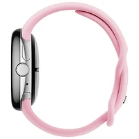 Montre Pixel Watch 3 (GPS) 41 mm de Google avec boîtier en aluminium argenté poli et bracelet sport quartz rose