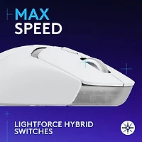 Souris de jeu optique sans fil de 25 600 ppp G309 LIGHTSPEED de Logitech - Blanc
