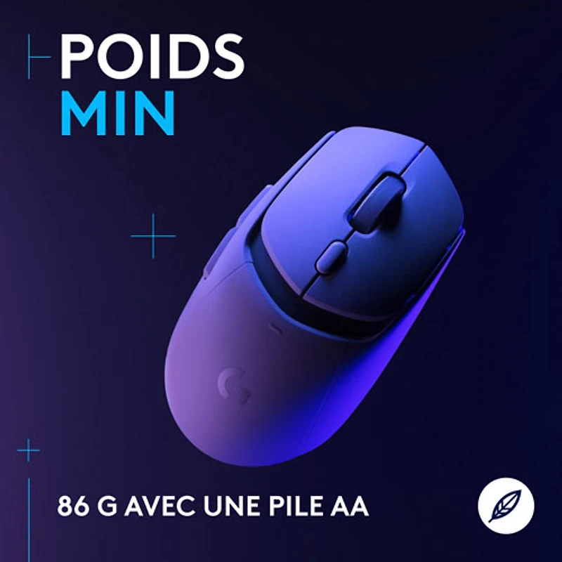Souris de jeu optique sans fil de 25 600 ppp G309 LIGHTSPEED de Logitech - Blanc