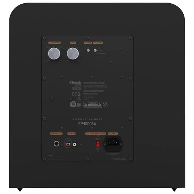 Haut-parleur d'extrêmes graves de 10 po et 600 W RP1000SW de Klipsch - Vinyle ébène