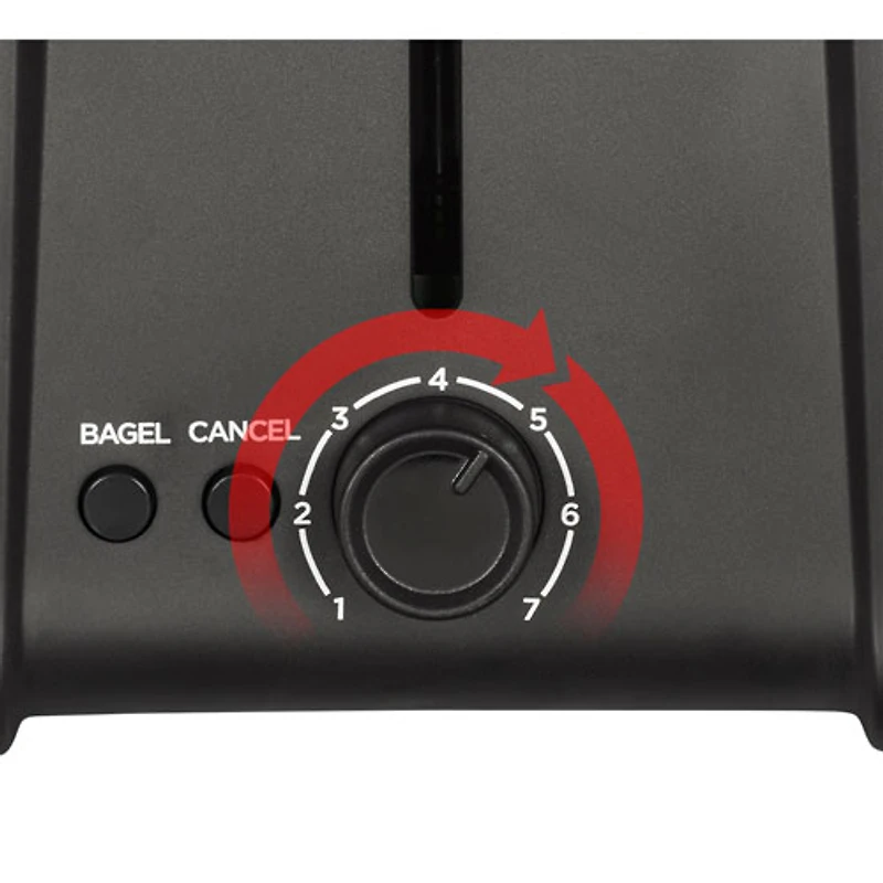 Hamilton Beach Contemporary Toaster - 2-Slice - Black and Stainless Steel