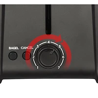 Hamilton Beach Contemporary Toaster - 2-Slice - Black and Stainless Steel