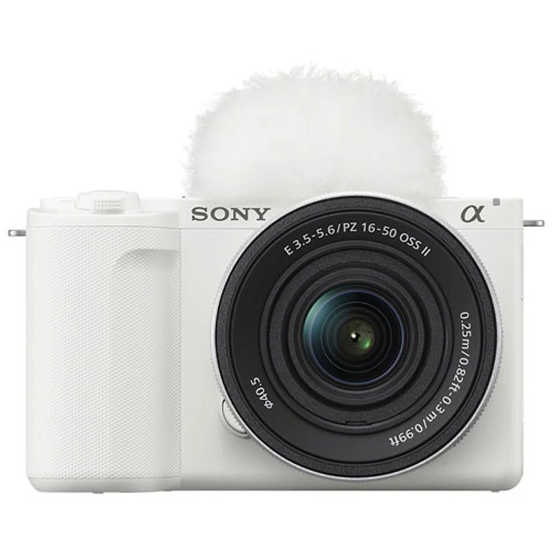 Sony Alpha ZV-E10 II Mirrorless Camera with 16-50mm Lens Kit - White/Silver