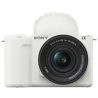 Sony Alpha ZV-E10 II Mirrorless Camera with 16-50mm Lens Kit - White/Silver