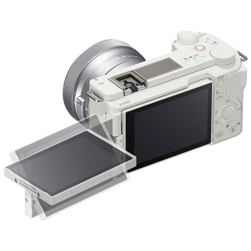 Sony Alpha ZV-E10 II Mirrorless Camera with 16-50mm Lens Kit - White/Silver