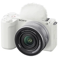 Sony Alpha ZV-E10 II Mirrorless Camera with 16-50mm Lens Kit - White/Silver