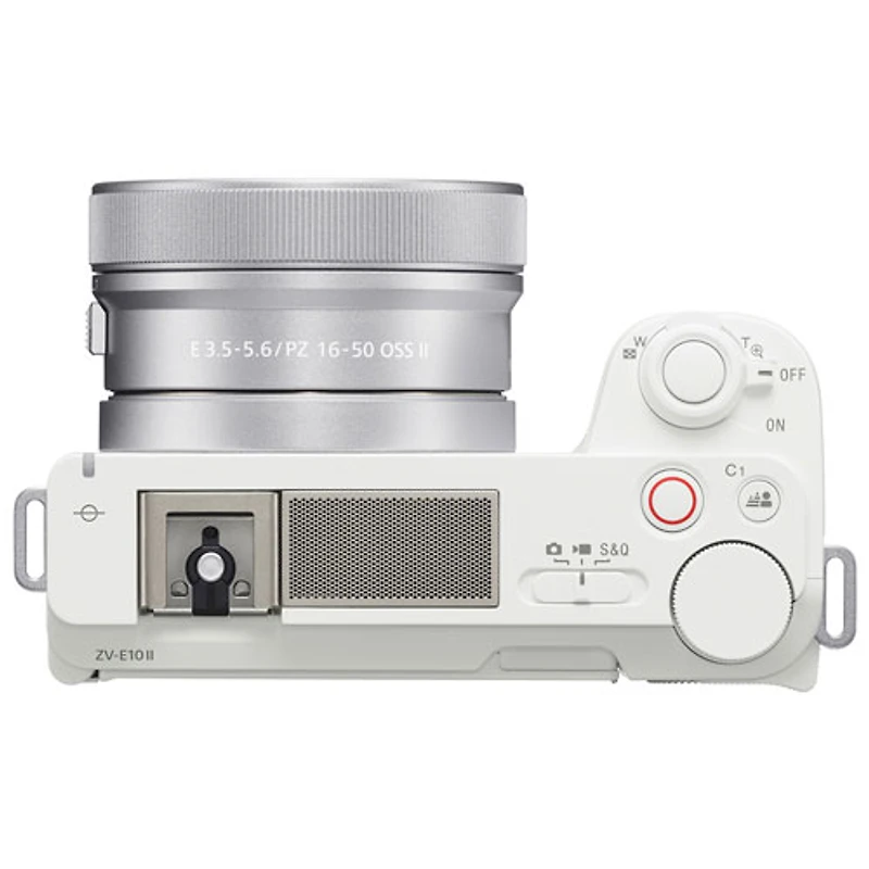 Sony Alpha ZV-E10 II Mirrorless Camera with 16-50mm Lens Kit - White/Silver