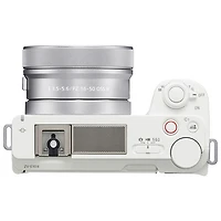 Sony Alpha ZV-E10 II Mirrorless Camera with 16-50mm Lens Kit - White/Silver