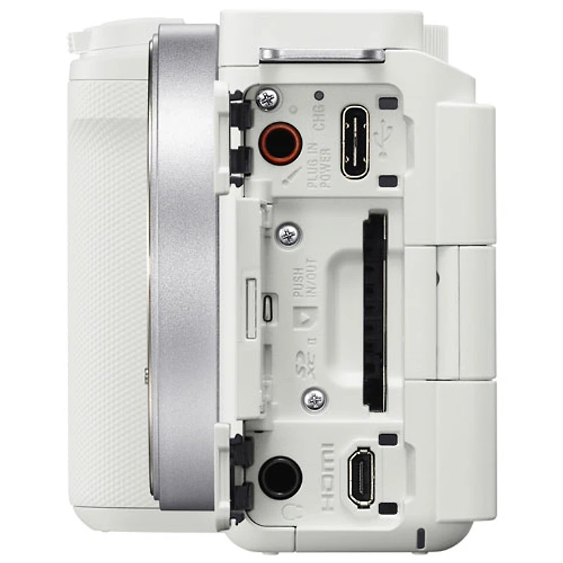 Sony Alpha ZV-E10 II Mirrorless Camera with 16-50mm Lens Kit - White/Silver