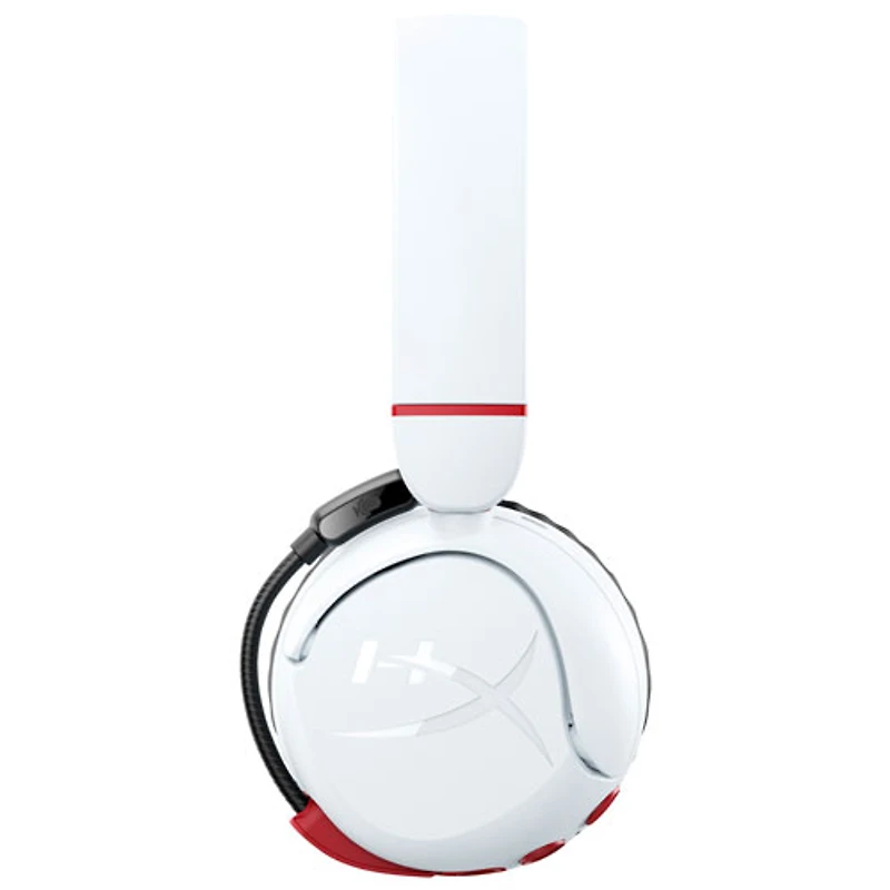 HyperX Cloud Mini Over-Ear Sound Isolating True Wireless Headphones - White/Red