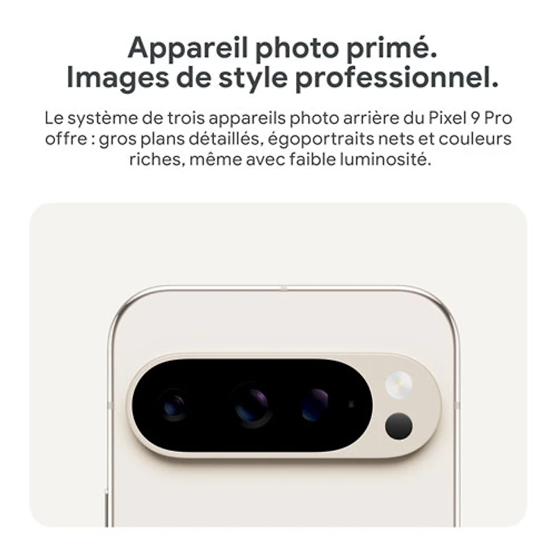 Pixel 9 Pro de 128 Go de Google avec Koodo - Porcelaine - Forfait Balance sélectionné