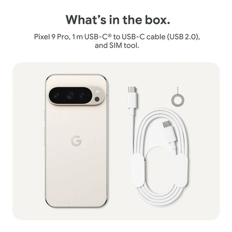 Pixel 9 Pro de 128 Go de Google avec Koodo - Porcelaine - Forfait Balance sélectionné