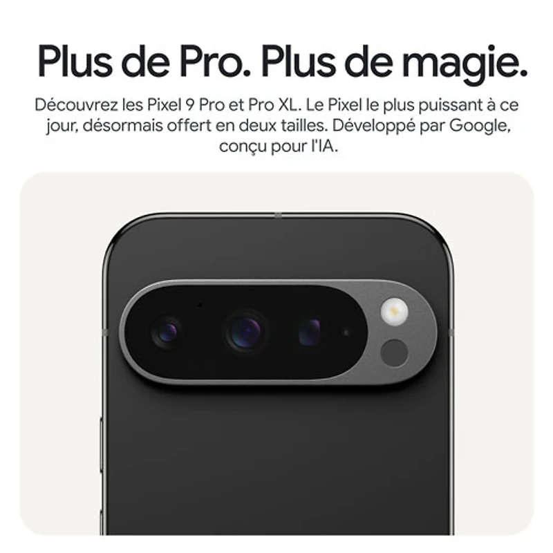 Pixel 9 Pro XL de Go de Google avec TELUS - Noir volcanique