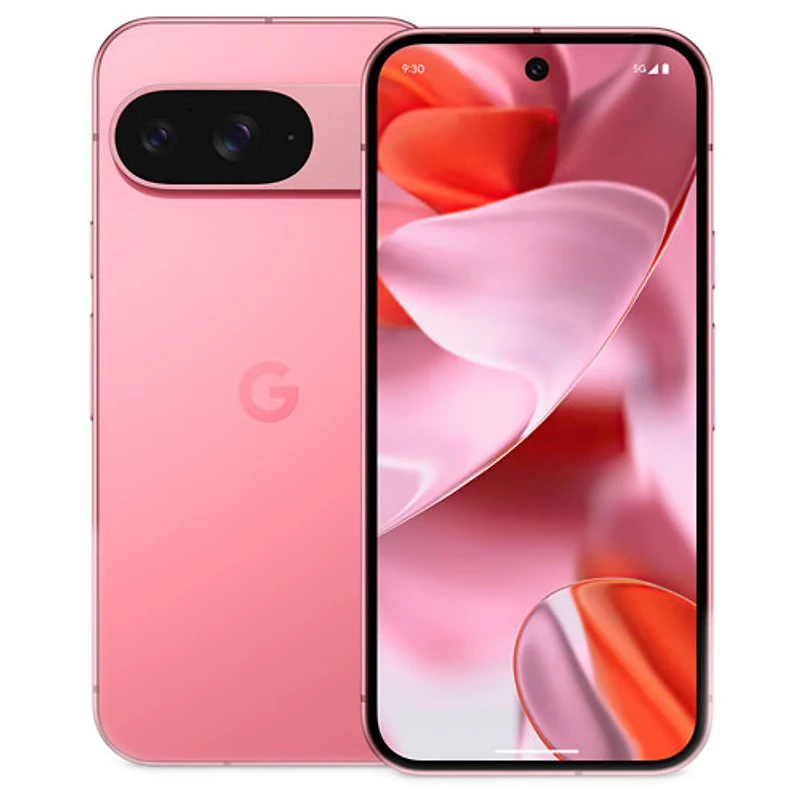 Pixel 9 de 128 Go de Google avec Freedom Mobile - Rose pivoine - Paiement Balance mensuel