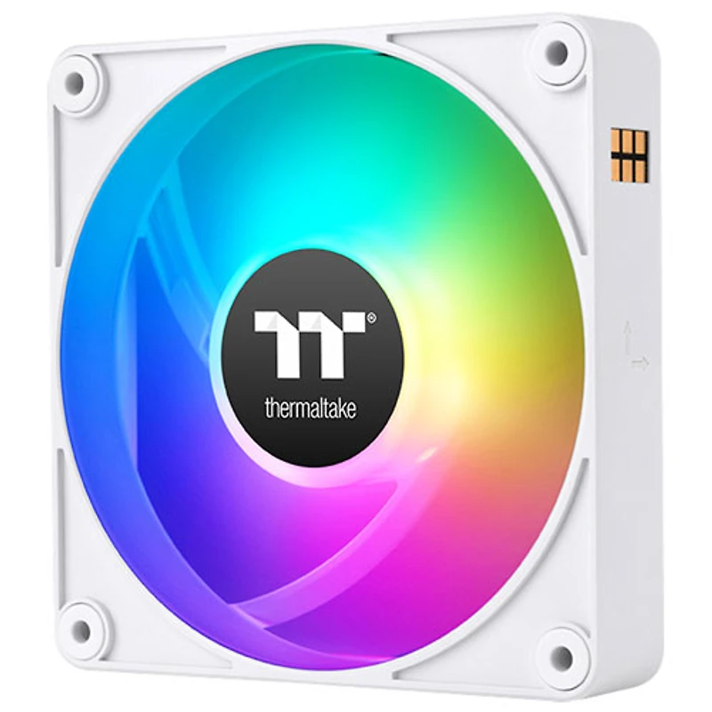 Ventilateur de tour de 120 mm CT120 EX ARGB Sync de Thermaltake - Paquet de 3 - Blanc
