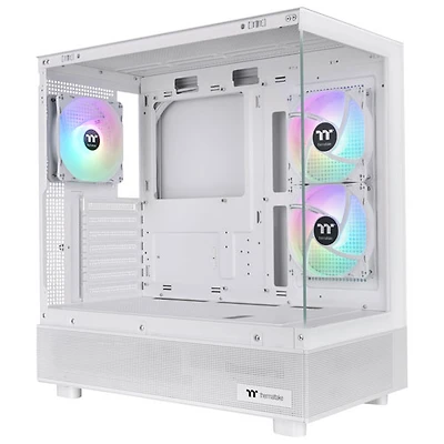 Thermaltake View 270 Plus TG ARGB Mid-Tower ATX Computer Case - White