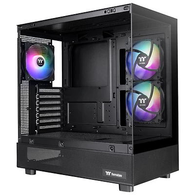 Tour d'ordinateur intermédiaire ATX View 270 Plus TG ARGB de Thermaltake - Noir