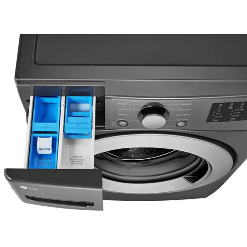 Laveuse à chargement frontal de 5,8 pi³ de LG (WM3470CM) - Noir - Exclusivité Best Buy