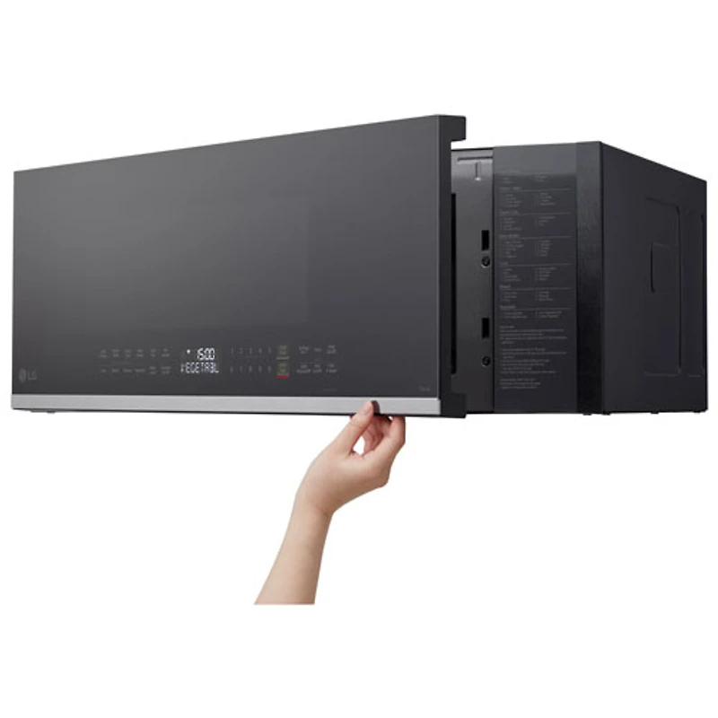 Four à micro-ondes à hotte intégrée de LG - 1,3 pi³ - Noir