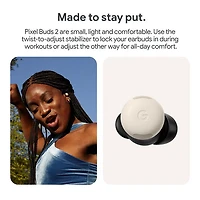 Écouteurs boutons 100 % sans fil à suppression du bruit Pixel Buds Pro 2 de Google - Porcelaine