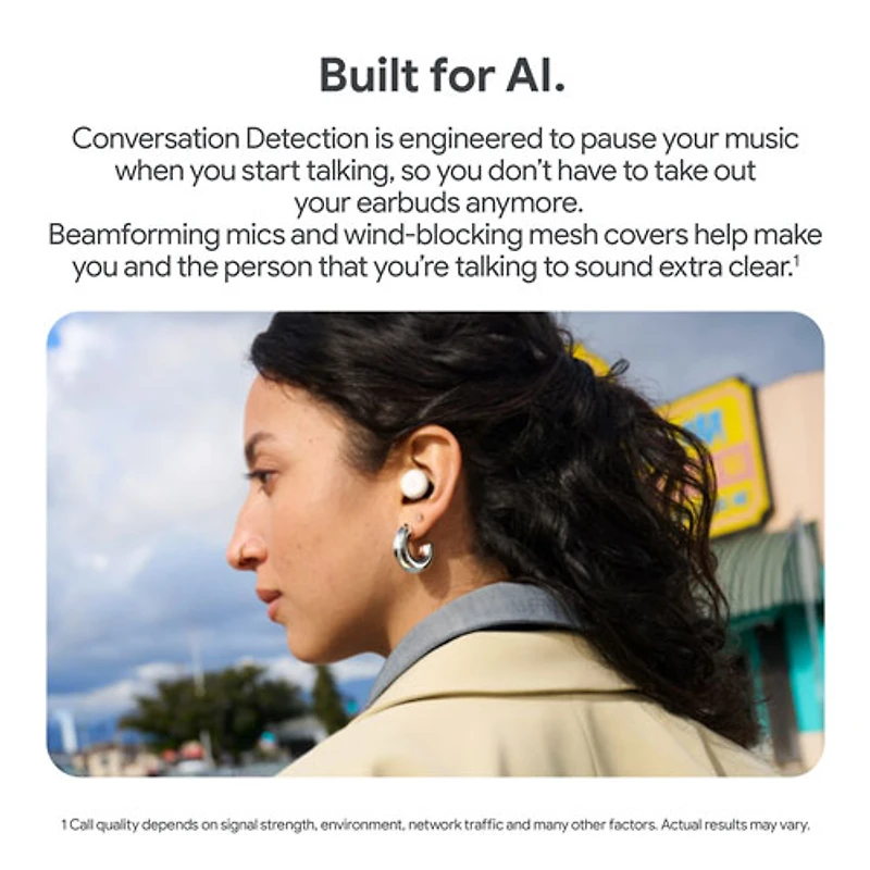 Écouteurs boutons 100 % sans fil à suppression du bruit Pixel Buds Pro 2 de Google - Porcelaine