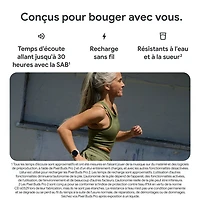 Écouteurs boutons 100 % sans fil à suppression du bruit Pixel Buds Pro 2 de Google - Porcelaine