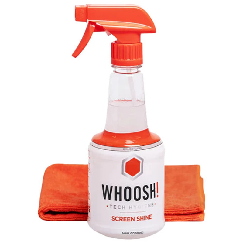 Vaporisateur de nettoyant tout-usage rechargeable Screen Shine 500 ml de Whoosh!