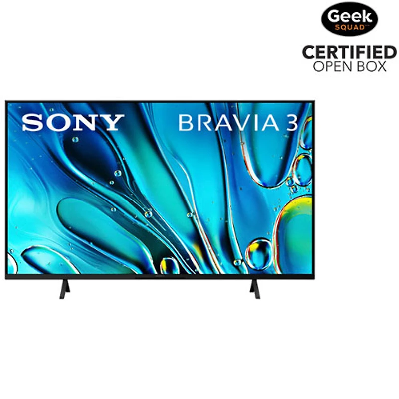 Boîte ouverte - Téléviseur intelligent Google HDR DEL UHD 4K de 50 po Bravia 3 série S30B de Sony (K50S30B) - 2024