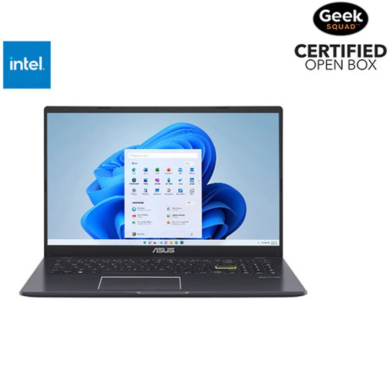Boîte ouverte - Portable VivoBook Go 15 L510 de 15,6 po d'ASUS - Noir stellaire (Celeron N4500 d'Intel/SSD 128 Go/RAM 4 Go)