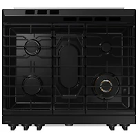 Cuisinière biénergie encastrable avec friture à air chaud à deux fours et 5 brûleurs 30 po de Samsung (NSY6DG8550SRAC) - Acier inoxydable