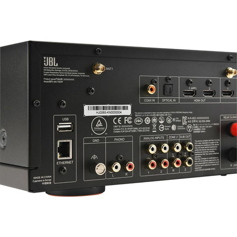 Récepteur AV réseau UHD 8K 7.2 canaux MA Series JBLMA7100HPBLKAM de JBL - Noir