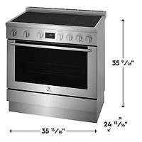 Electrolux 36" 4.4 Cu. Ft. True Convection 5-Element Slide-In Induction Range (ECFI3668AS) - Stainless Steel