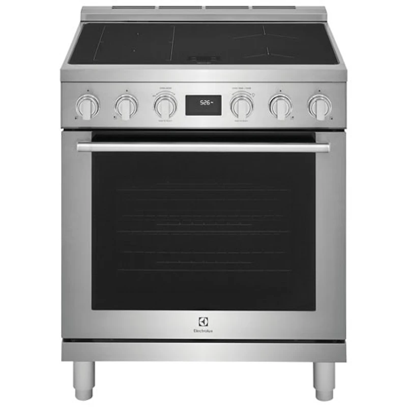 Cuisinière à induction autonome avec convection véritable 4,6 pi³ 30 po d'Electrolux (ECFI3068AS) - Inox
