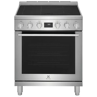 Cuisinière à induction autonome avec convection véritable 4,6 pi³ 30 po d'Electrolux (ECFI3068AS) - Inox
