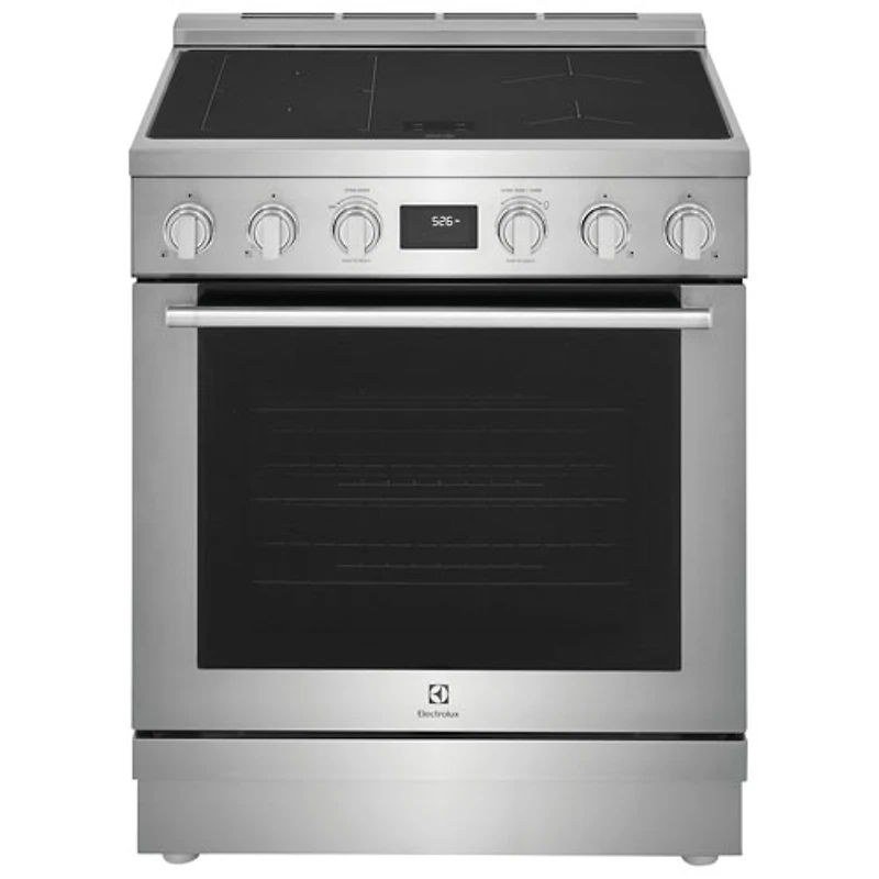 Cuisinière à induction autonome avec convection véritable 4,6 pi³ 30 po d'Electrolux (ECFI3068AS) - Inox