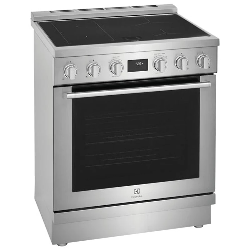 Cuisinière à induction autonome avec convection véritable 4,6 pi³ 30 po d'Electrolux (ECFI3068AS) - Inox
