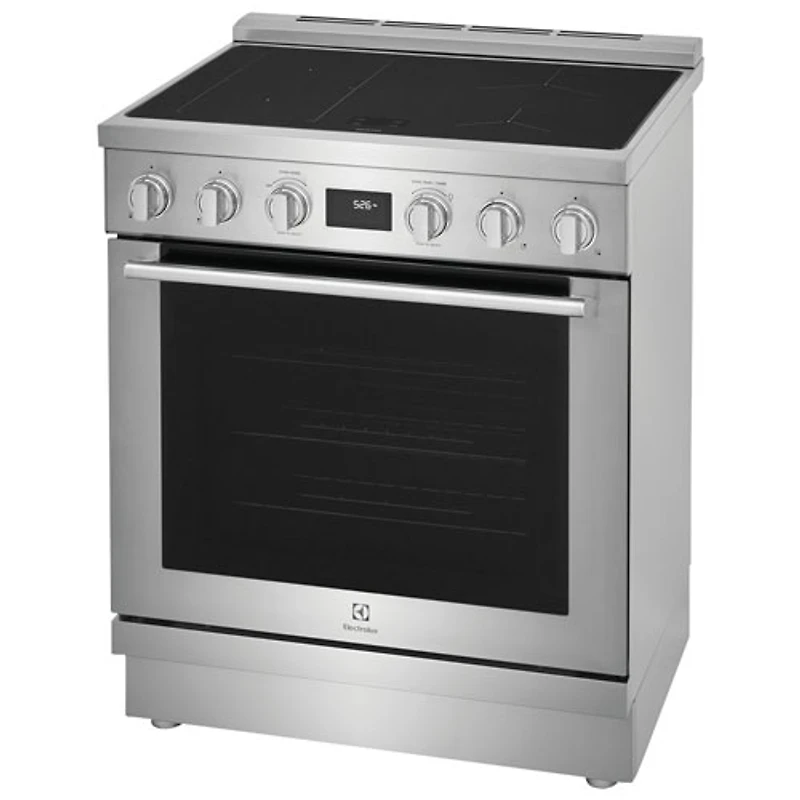 Cuisinière à induction autonome avec convection véritable 4,6 pi³ 30 po d'Electrolux (ECFI3068AS) - Inox