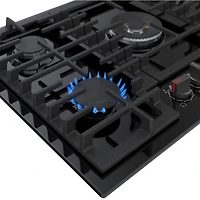 Surface de cuisson au gaz à 5 brûleurs de 30 po de Bosch (NGM8049UC) - Noir