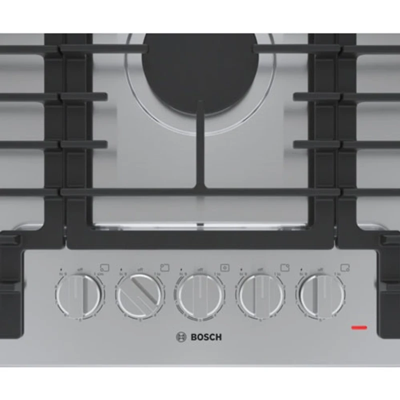 Surface de cuisson au gaz à 5 brûleurs de 36 po de Bosch (NGM5659UC) - Acier inoxydable