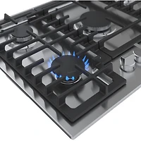Surface de cuisson au gaz à 5 brûleurs de 30 po de Bosch (NGM5059UC) - Acier inoxydable