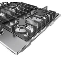 Surface de cuisson au gaz à 4 brûleurs de 24 po de Bosch (NGM5453UC) - Acier inoxydable