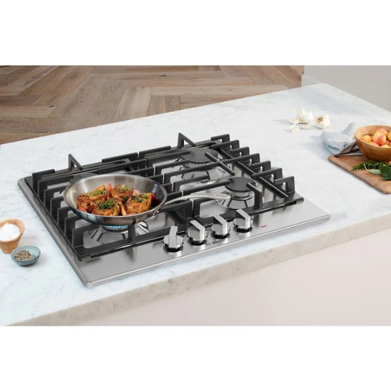 Surface de cuisson au gaz à 4 brûleurs de 24 po de Bosch (NGM5453UC) - Acier inoxydable