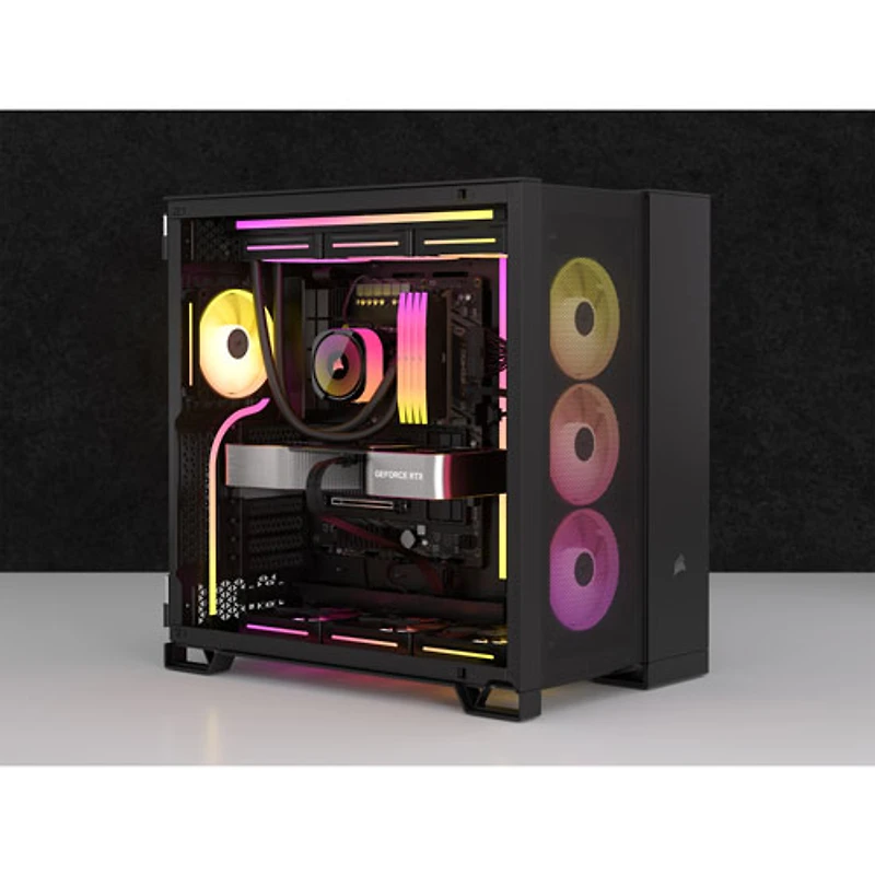 Trousse de démarrage à trois ventilateurs PWN de 120 mm iCUE Link LX120 RGB de Corsair - Noir