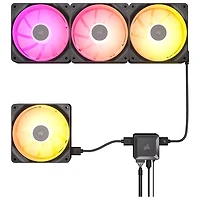 Corsair iCUE Link LX120 RGB 120mm PWN Triple Fans Starter Kit - Black