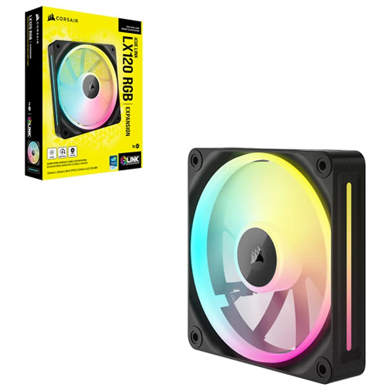 Extension de ventilateur de 120 mm iCUE Link LX120 RGB de Corsair - Noir