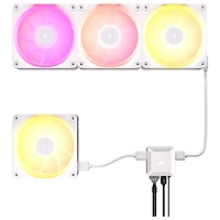 Trousse de démarrage à trois ventilateurs PWN de 120 mm iCUE Link LX120 RGB de Corsair - Blanc