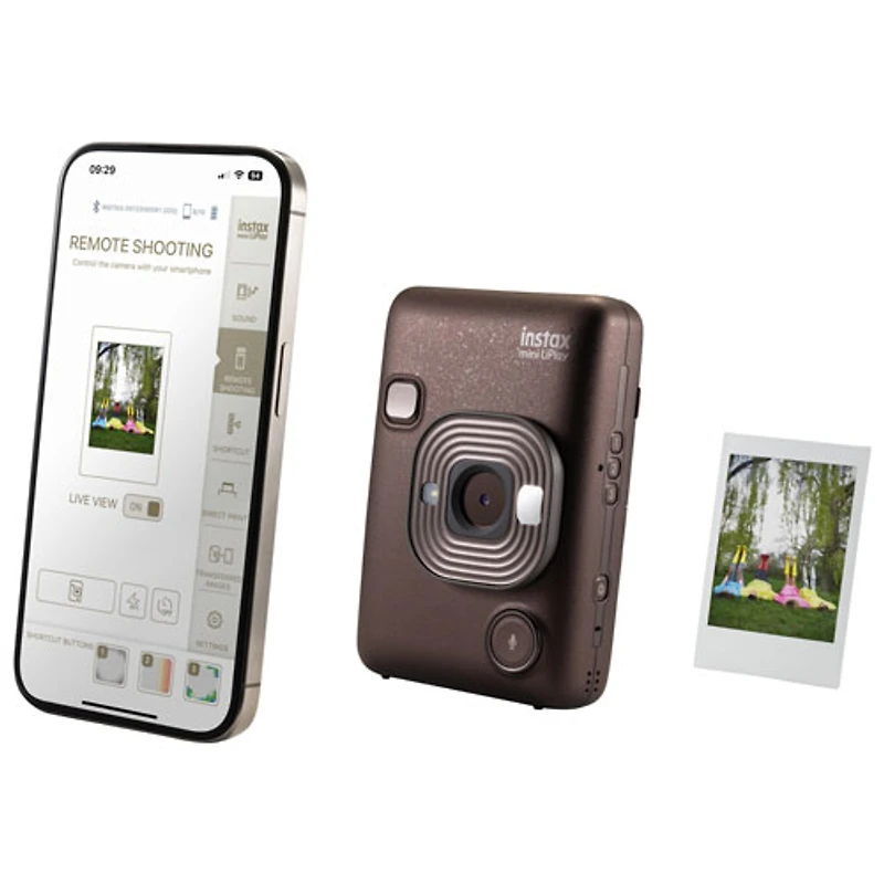 Fujifilm Instax Mini LiPlay Hybrid Instant Camera - Deep Bronze