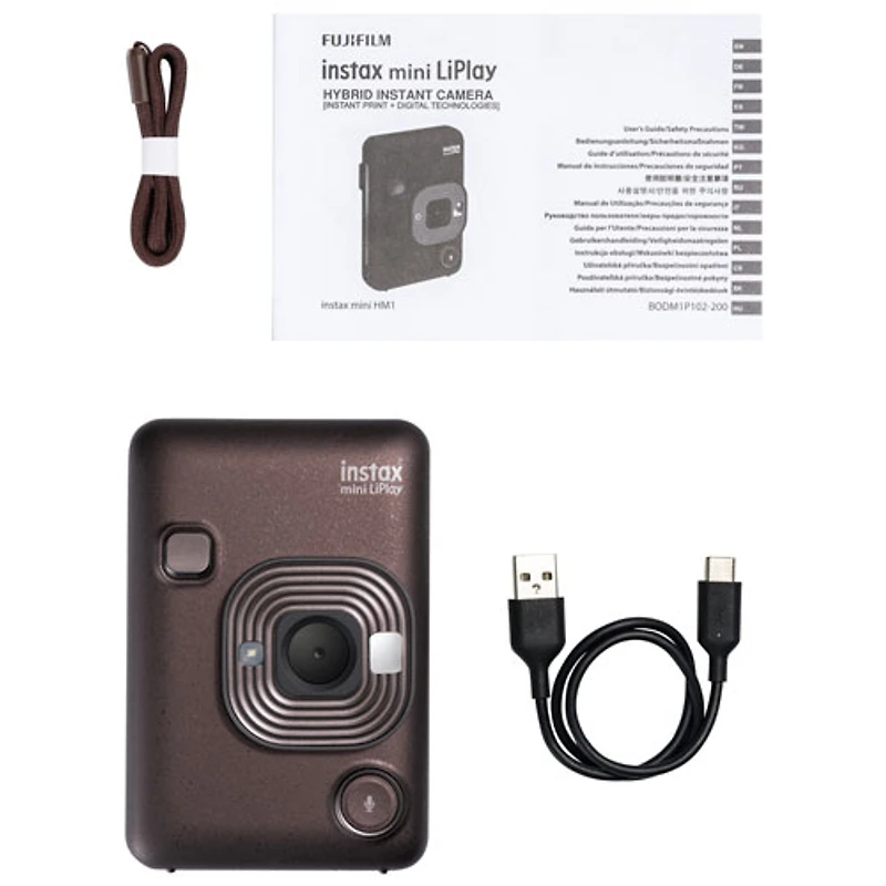 Fujifilm Instax Mini LiPlay Hybrid Instant Camera - Deep Bronze