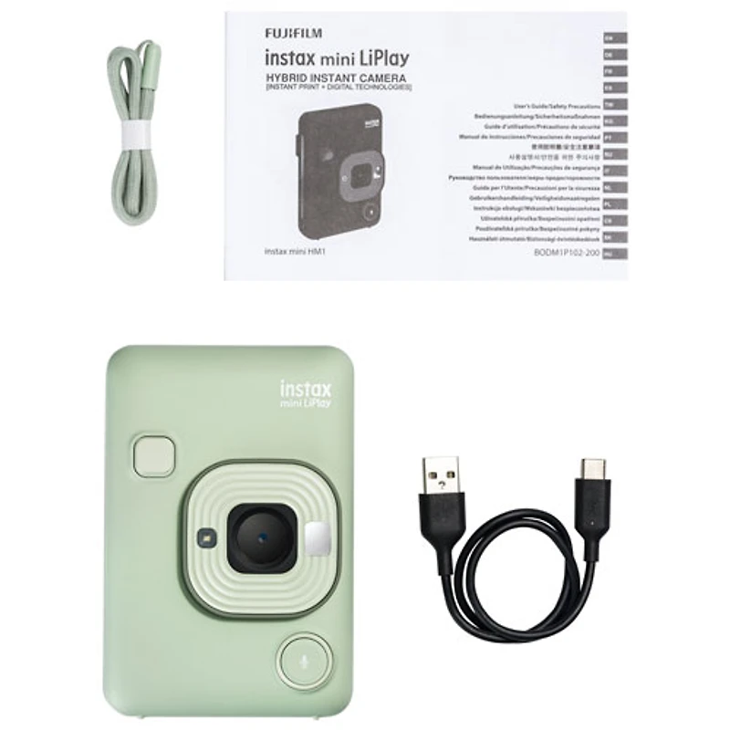 Appareil photo instantané hybride Instax Mini LiPlay de Fujifilm - Vert matcha